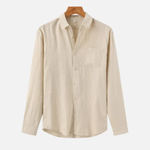 Men's Linen Button-Up Shirt